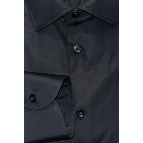 Camisa de Hombre Negra de Algodón Baldinini Trend - Image 4