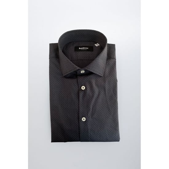Camisa de Hombre de Algodón Gris Baldinini Trend - Image 1