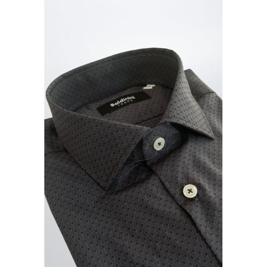 Camisa de Hombre de Algodón Gris Baldinini Trend - Image 2