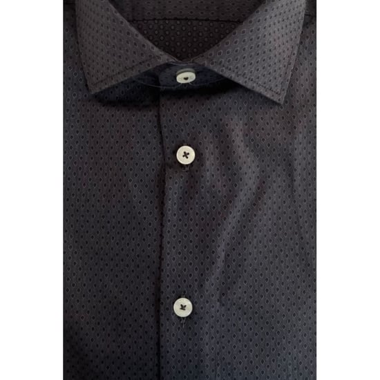 Camisa de Hombre de Algodón Gris Baldinini Trend - Image 3