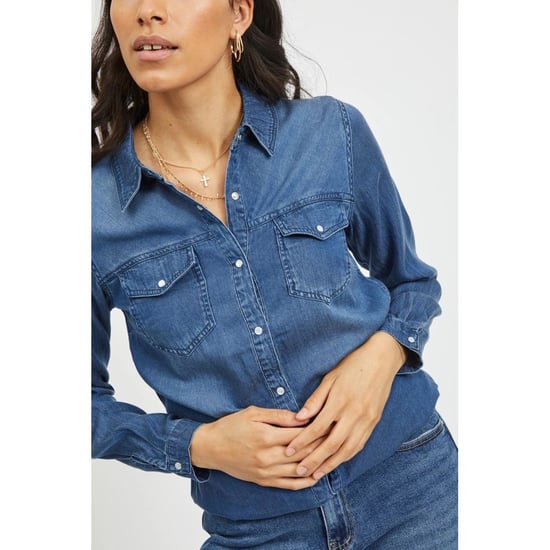 Blusa de Algodón Azul Vila - Image 3