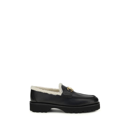 Valentino Garavani Mocasines Slip-On de Cuero de Ternera Negro Bos Taurus - Image 1