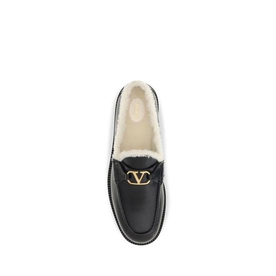 Valentino Garavani Mocasines Slip-On de Cuero de Ternera Negro Bos Taurus - Image 4
