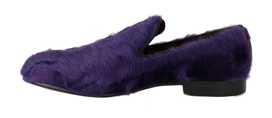 Mocasines de cuero de piel de oveja morada Dolce & Gabbana - Image 2