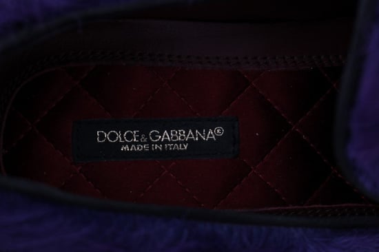 Mocasines de cuero de piel de oveja morada Dolce & Gabbana - Image 6