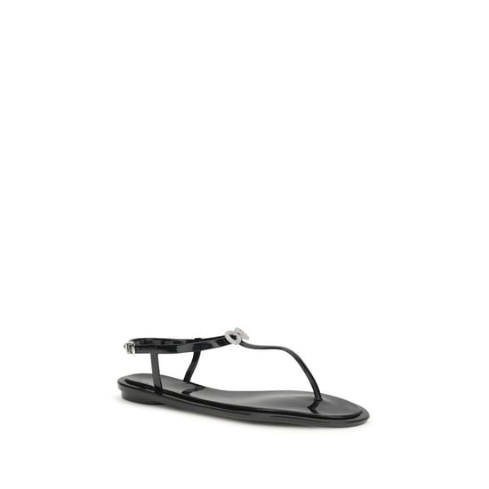 MACH & MACH Sandalias Planas de Goma Negras - Image 2