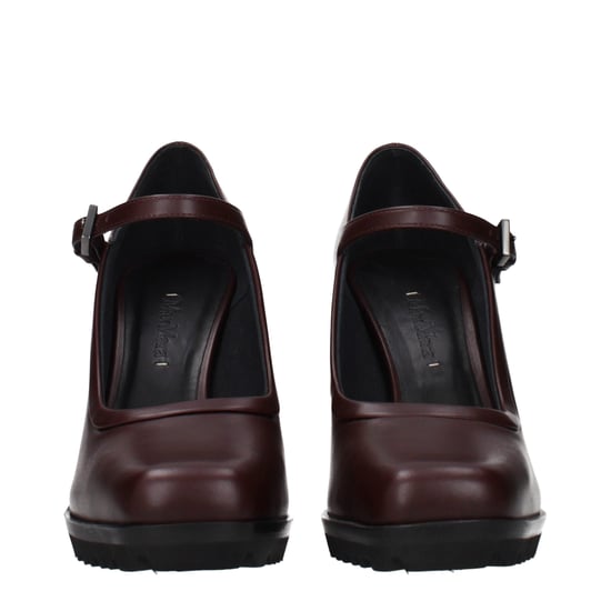 Pumps de tacón alto de cuero marrón Max Mara - Image 3