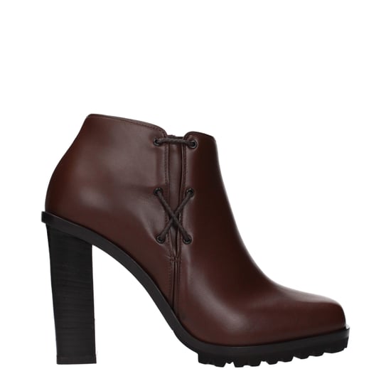 Botas de Tobillo de Cuero Marrón Max Mara - Image 1