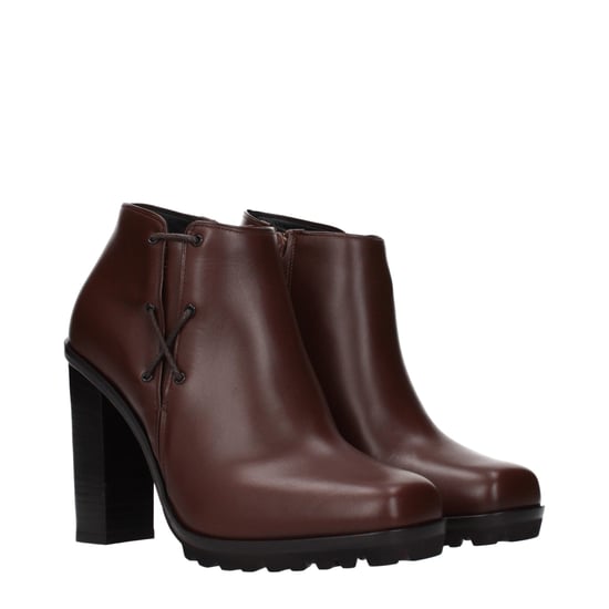 Botas de Tobillo de Cuero Marrón Max Mara - Image 2