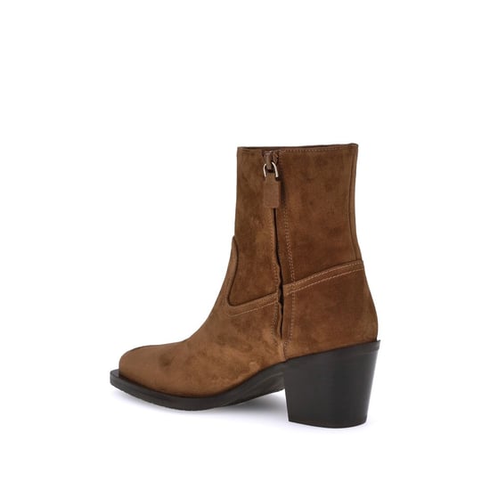 Botas de Tobillo de Cuero de Ternera Marrón Stuart Weitzman - Image 3
