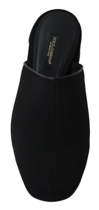 Sandalia plana negra Dolce & Gabbana - Image 4