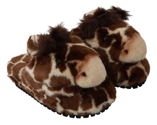 Zapatos Sandalias Planas de Piel de Jirafa Marrón Dolce & Gabbana - Image 4