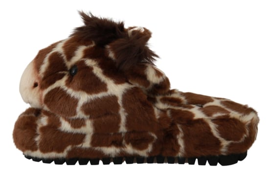 Zapatos Sandalias Planas de Piel de Jirafa Marrón Dolce & Gabbana - Image 6