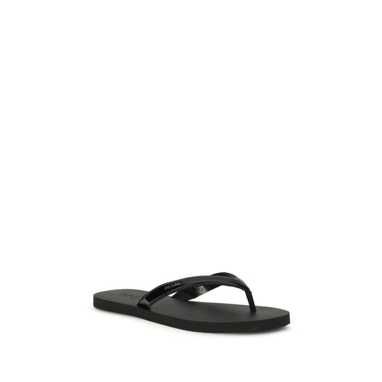 Sandalias de dedo Prada de piel de ternero negro Bos Taurus - Image 2