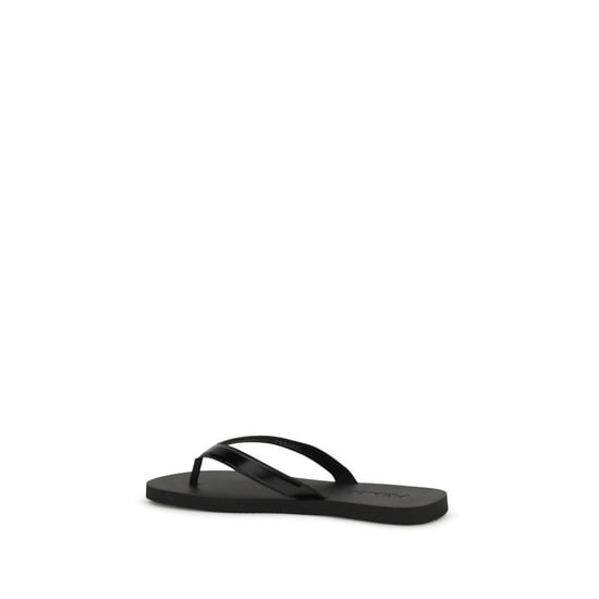 Sandalias de dedo Prada de piel de ternero negro Bos Taurus - Image 3