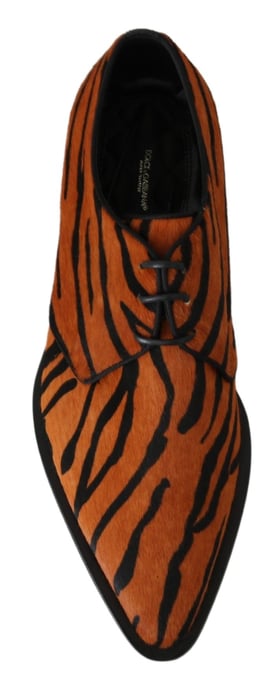 Zapatos Brogue Formales de Pelo de Pony Naranja Dolce & Gabbana - Image 3