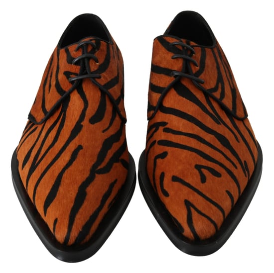 Zapatos Brogue Formales de Pelo de Pony Naranja Dolce & Gabbana - Image 4