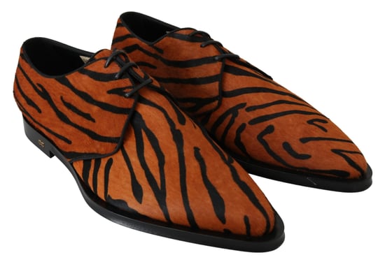 Zapatos Brogue Formales de Pelo de Pony Naranja Dolce & Gabbana - Image 5