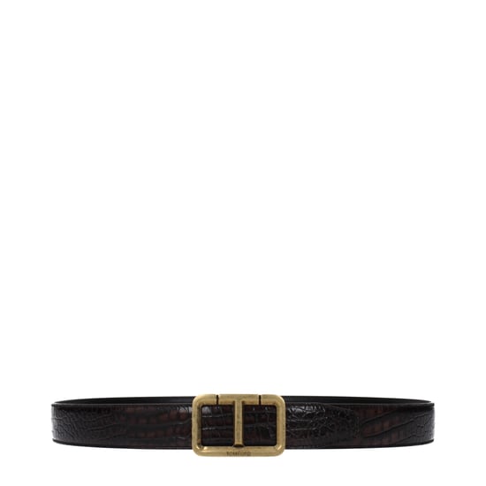 Cinturón Regular de Cuero Marrón Tom Ford - Image 1