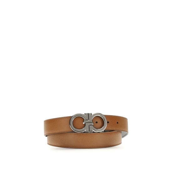 Cinturón Regular Bos Taurus de Cuero de Ternera Marrón Ferragamo - Image 1