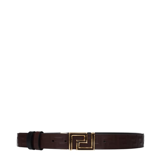 Cinturón Regular de Cuero Marrón Versace - Image 1