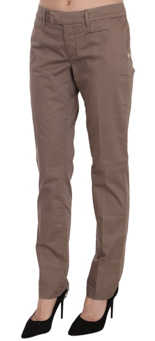 Pantalón recto de tiro bajo marrón Dondup - Image 2