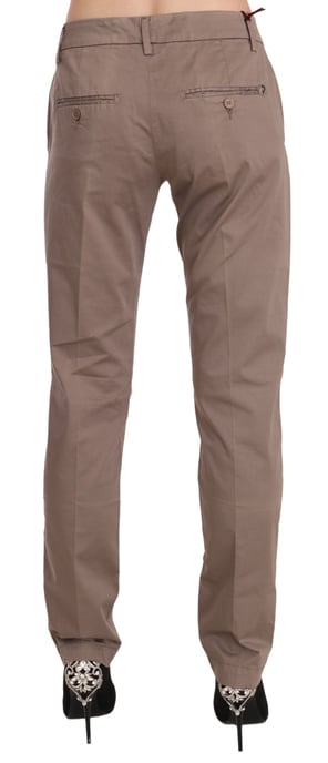 Pantalón recto de tiro bajo marrón Dondup - Image 3