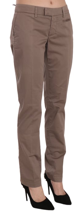 Pantalón recto de tiro bajo marrón Dondup - Image 4