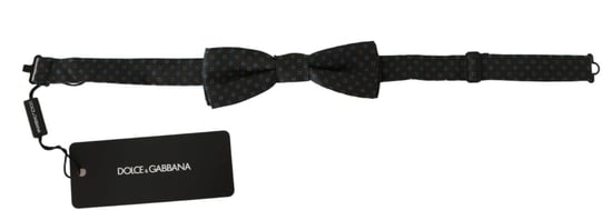 Corbata de Pajarita para Hombre con Patrón Gris Dolce & Gabbana 100% Seda - Image 2