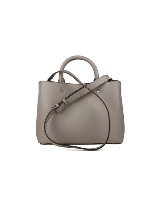 Bolso satchel Guess en taupe oscuro - Image 3