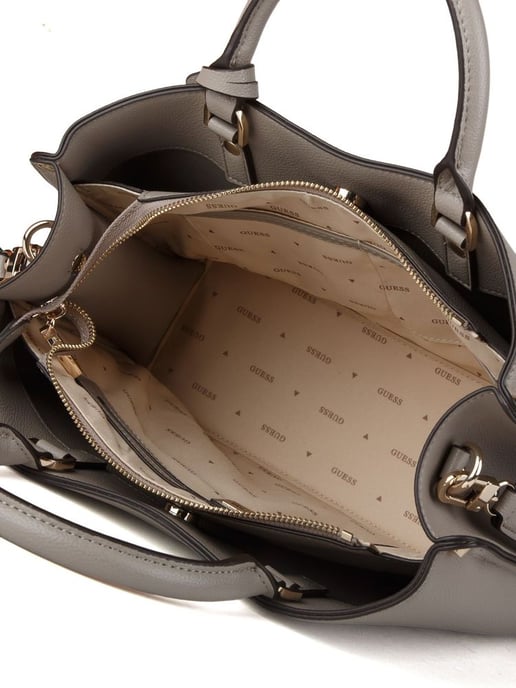 Bolso satchel Guess en taupe oscuro - Image 4