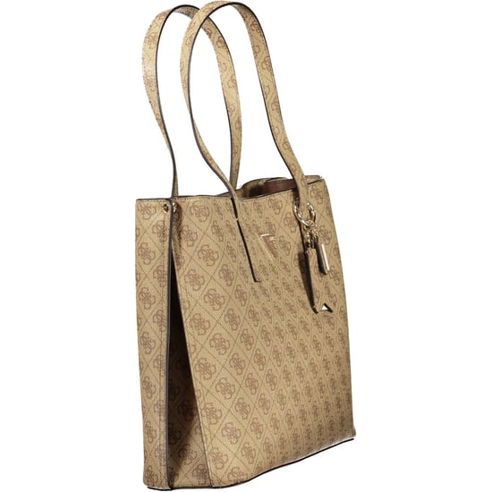 Bolso de Mano para Mujer Guess Jeans Beige de Poliéster - Image 3