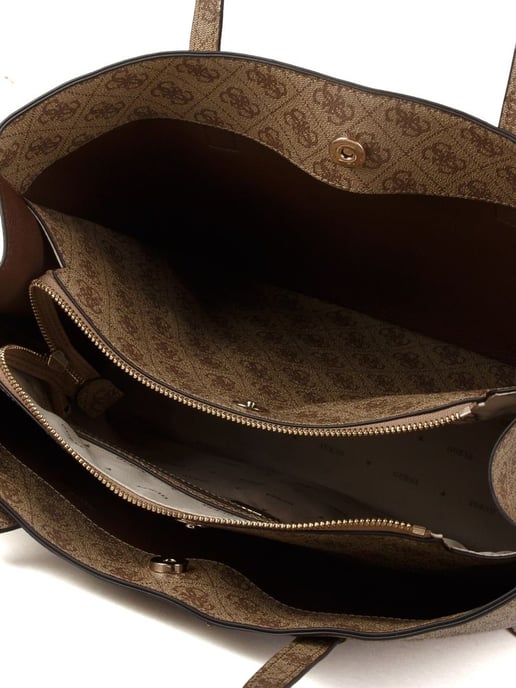 Bolso de Mano para Mujer Guess Jeans Beige de Poliéster - Image 4