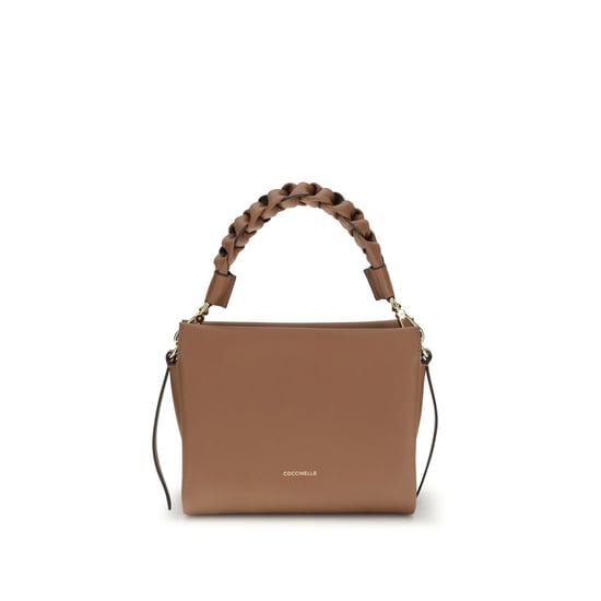 Bolso de Hombro Bos Taurus de Cuero de Ternera Beige Coccinelle - Image 1