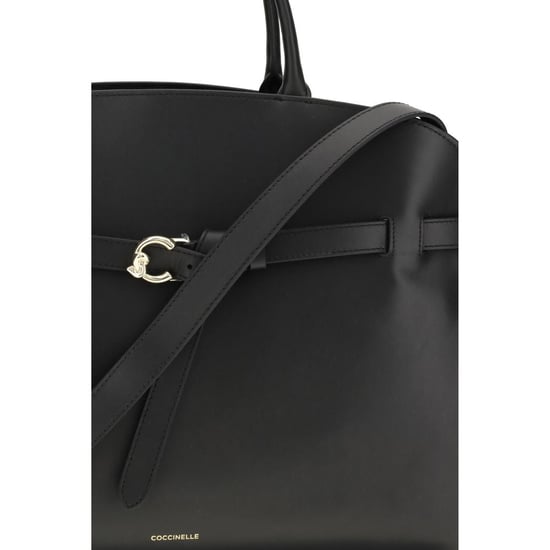 Bolso de mano Coccinelle de cuero de ternera negro Bos Taurus - Image 4