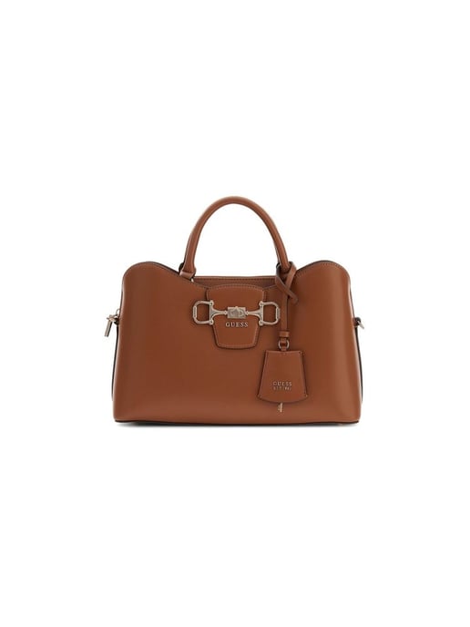 Bolso tipo satchel Guess en color cognac - Image 1