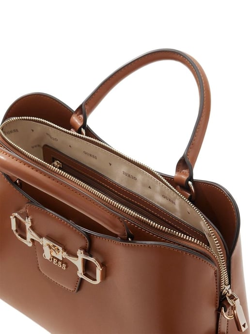 Bolso tipo satchel Guess en color cognac - Image 3