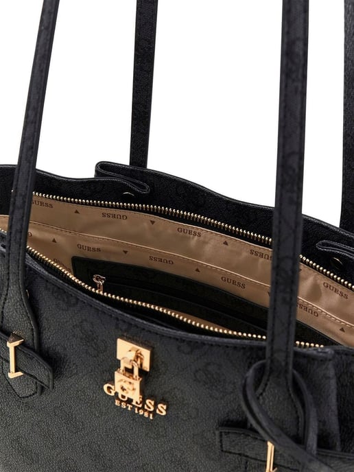 Bolso Tipo Satchel Guess Logo Carbón - Image 4