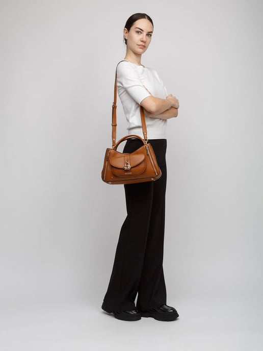 Bolso tipo satchel Guess Caramelo - Image 5
