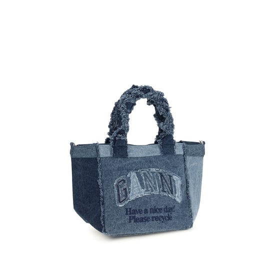 Bolso de algodón azul Ganni - Image 2