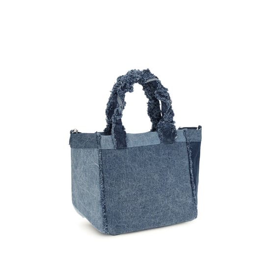 Bolso de algodón azul Ganni - Image 3