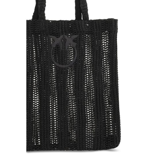 Bolso de Hombro de Rafias Negras PINKO - Image 3