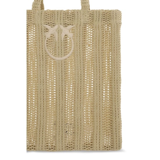 Bolso de Hombro de Raffia Beige PINKO - Image 3