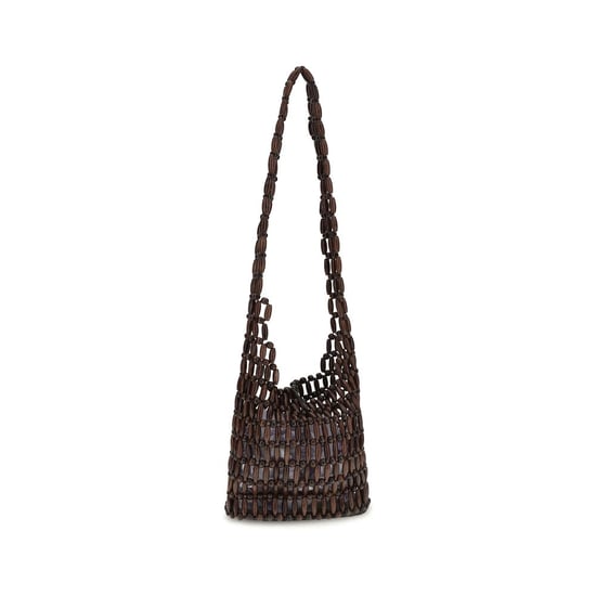 Bolso de Hombro de Madera Marrón Staud - Image 3