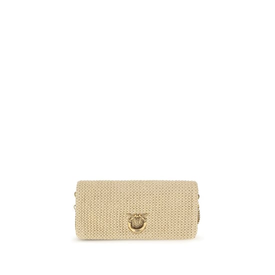 Bolso de Hombro de Polipropileno Beige PINKO - Image 1