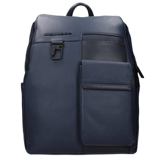 Mochila de Cuero Azul Piquadro - Image 1