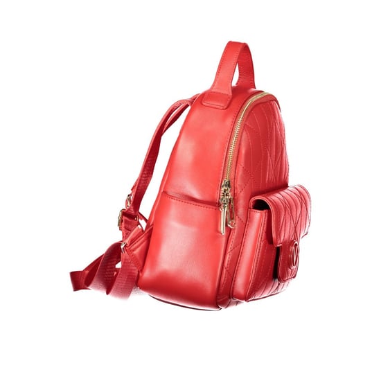 Mochila de Mujer de Poliuretano Mario Valentino Rosso con Bolsillos Externos - Image 3