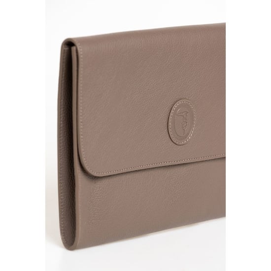 Clutch para hombre Trussardi de poliéster marrón - Image 3