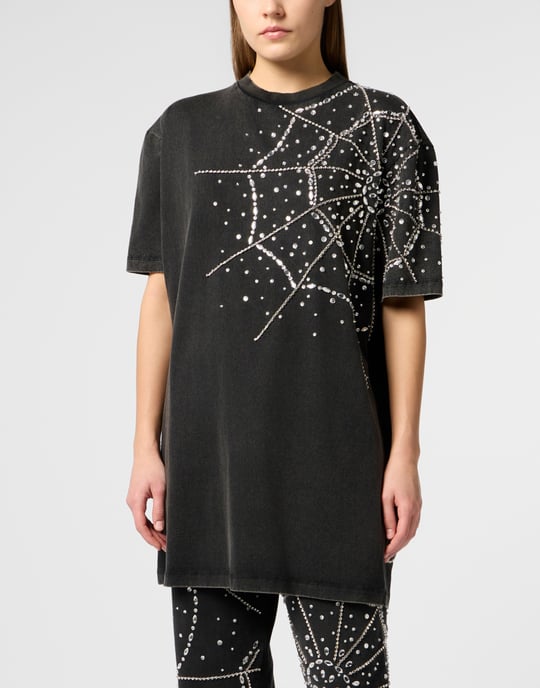 T-Shirt Dress Spiderweb Strass - Image 2