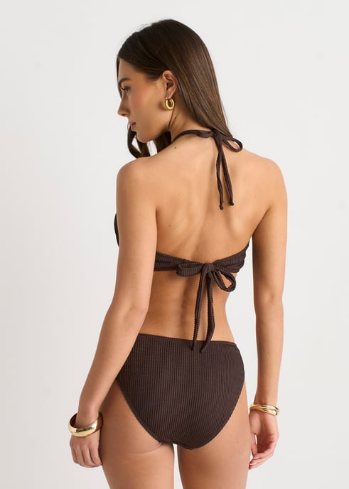 Braguita de bikini con adornos metálicos con textura de chocolate - Image 4